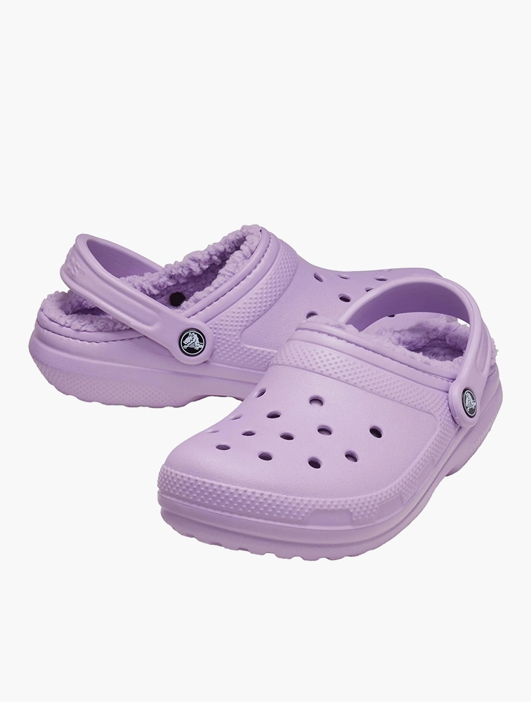 Purple discount crocs lined